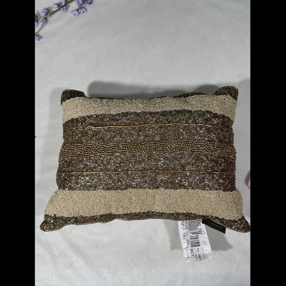 NWD Lacourte Gatsby Beaded Decorative‎ Pillow - Picture 1 of 12